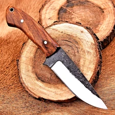 Custom HandMade Forged Carbon Steel Survival Hunting Knife Wood Handle 2926