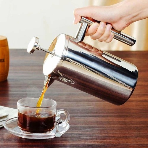 350/1000ml French Press Stainless Steel Coffee Tea Filter Maker Plunger Pitcher - Picture 7 of 19