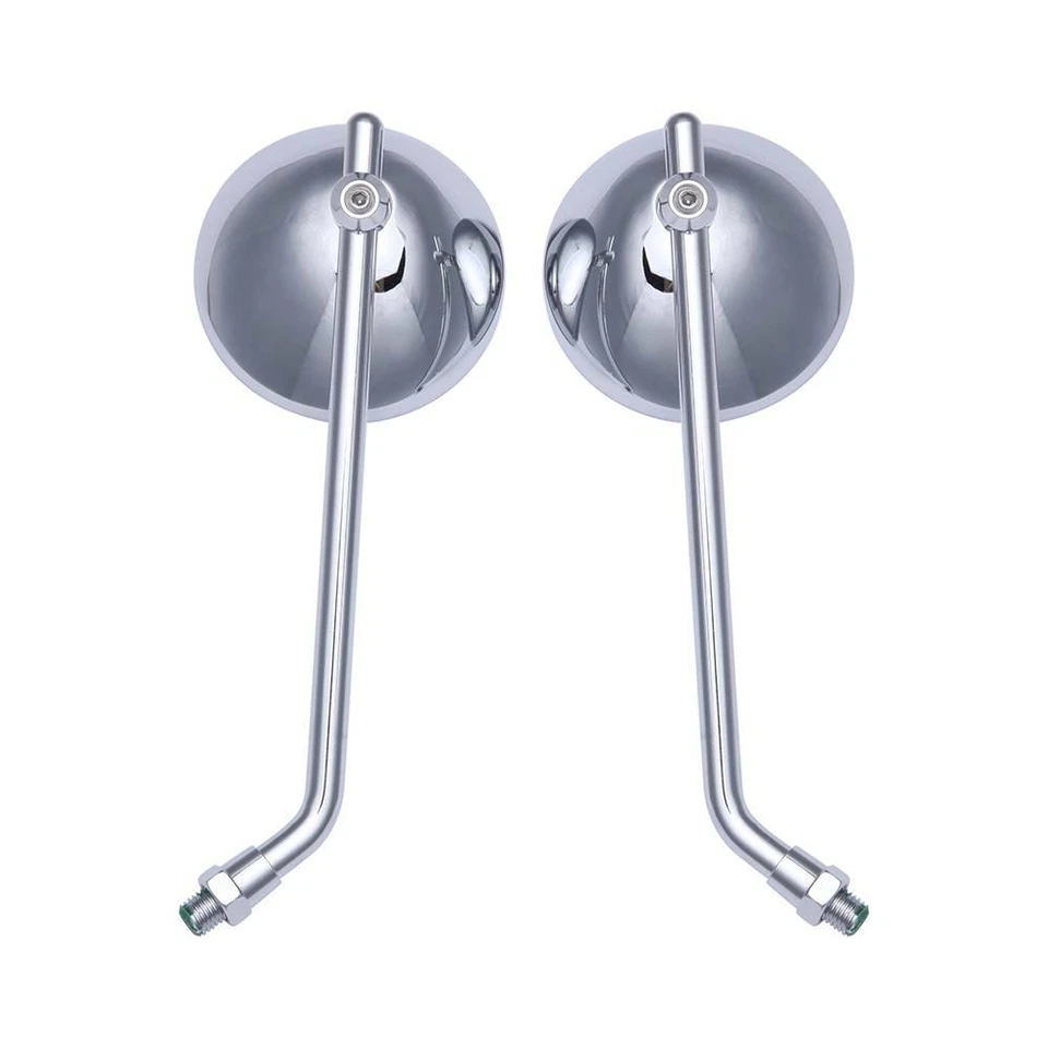 Pair Chrome Round Rearview Mirrors For Triumph Bonneville T100 T120 Speed Twin - Image 4 of 4