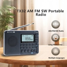Radio FM AM SW Radios Rechargeable Radio Batteries multiple bands USB Recorder