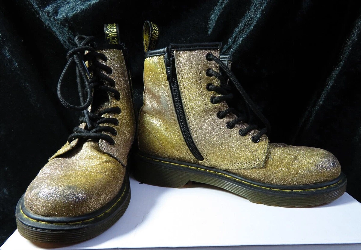 DR MARTENS Delaney Glitter AF500 lace up boots UK 1 EU 33 US 2