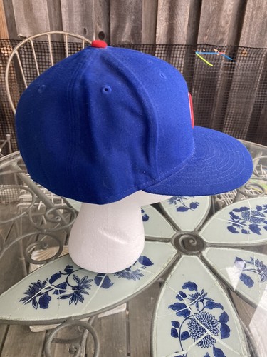 MLB CHICAGO CUBS NEW ERA 59 FIFTY BLUE FITTED MENS HAT SZ 7 3/4 WORN ONCE EUC - 第 4/7 張圖片