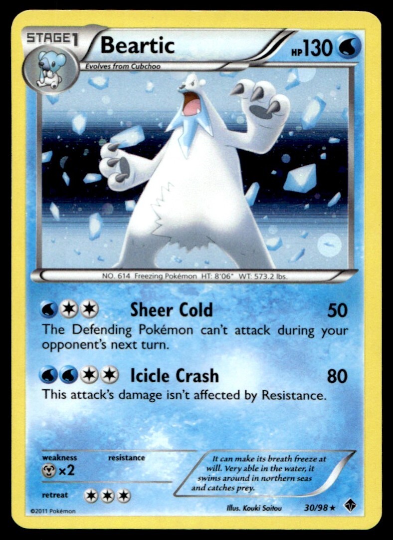 2011-black-white-beartic-stage-1-rare-holo-30-ebay