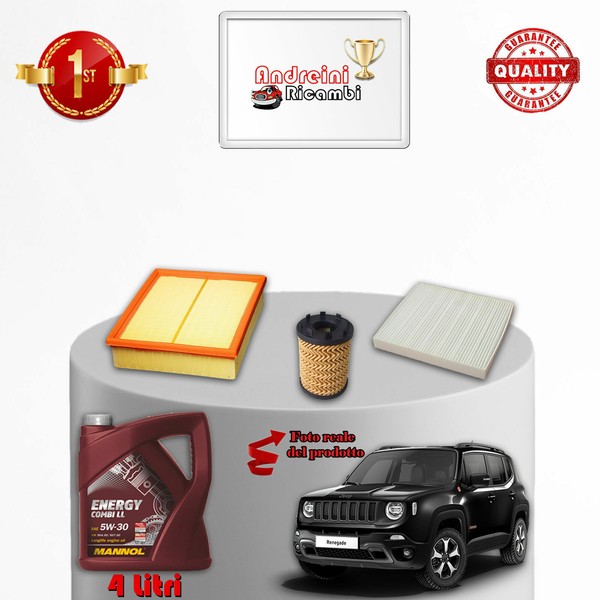Set Service 3 Filter Und ÖL Jeep Renegade 1.4 103KW 140CV Von 2014->-image