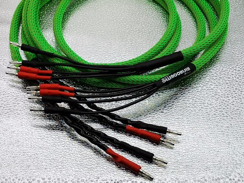 1 par de cables de altavoz Hifi Biwire 6N cobre plateado 2 a 4 enchufes - Imagen 3 de 4