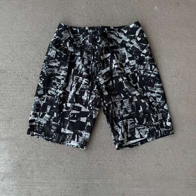 Lululemon Current State Board Shorts 9  Mens 28 Black White Swim Surf