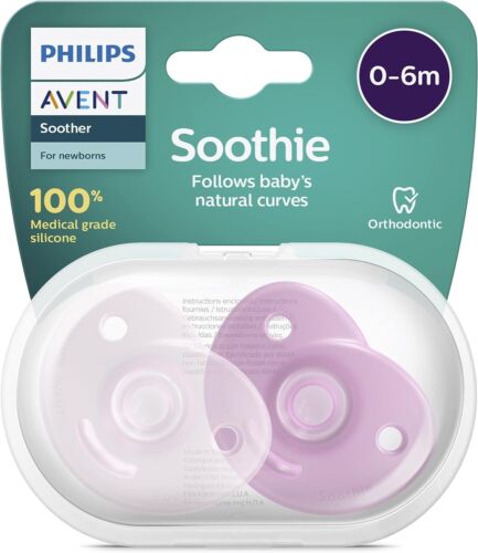 Philips AVENT Soothie, 0-6 Months, Pink, 2-Pack, SCF099/22-NEW-FREE SHIPPING-AU - Picture 1 of 6