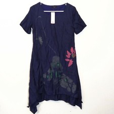 Floryday shift women's dress asymmetric sides flower stamp Size XS Lightweight