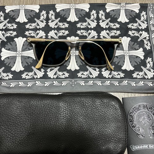 Chrome Hearts SLAG Sonnenbrille graues Gestell goldfarbenes Metall dunkelgraue Gläser GEBRAUCHT - Bild 2 von 12