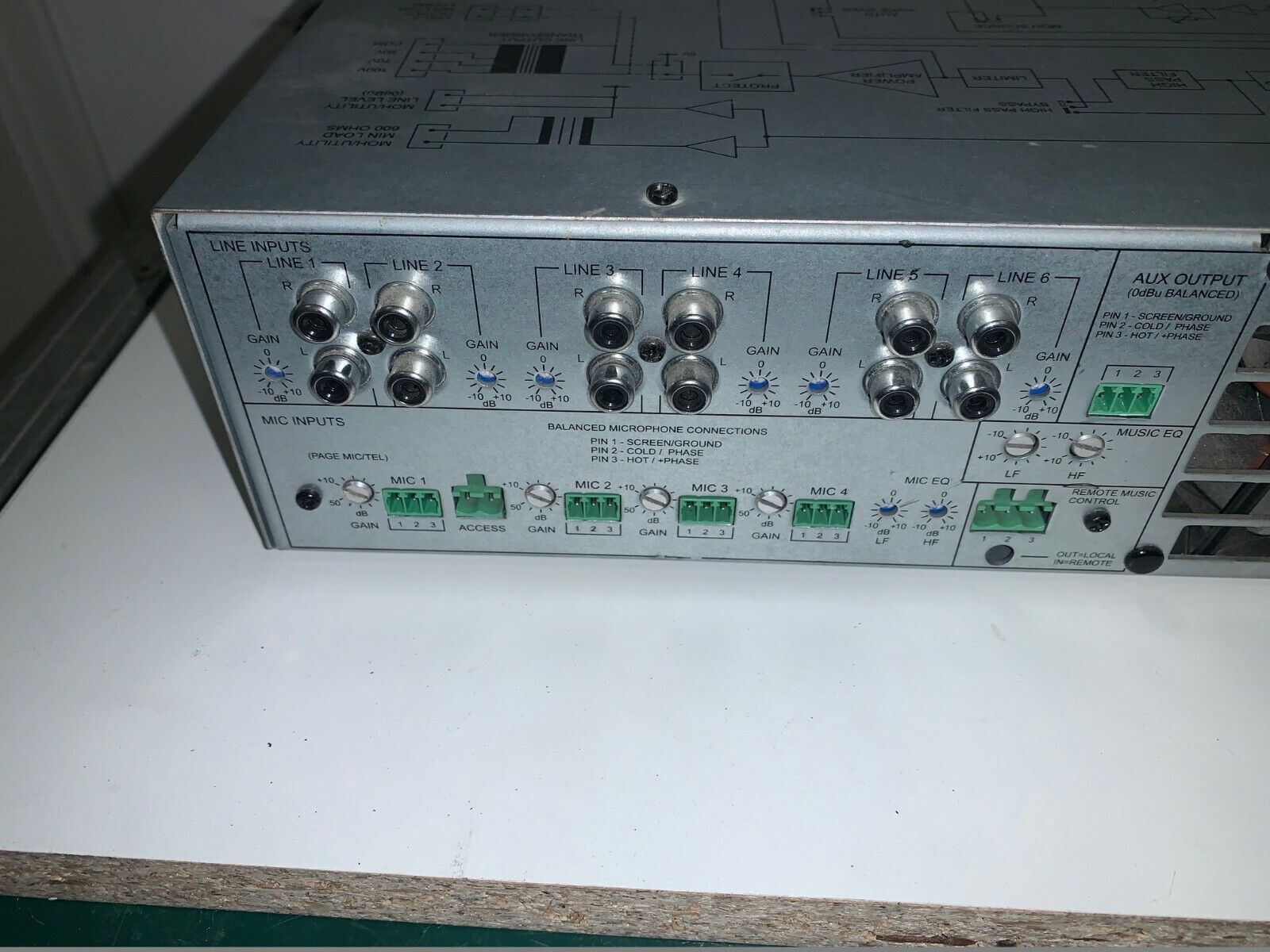 Cloud MPA-240 120W Mischverstärker 6x Line, 4x Mic Input, 4 Ohm & 100V Amplifier