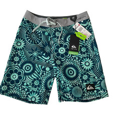 Quiksilver Board Shorts Boy Size 27 Multicolor Drawstring Highline Expanded Mind