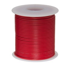 24 AWG Gauge Solid Hook Up Wire Red 100 ft 0.0201" UL1007 300 Volts