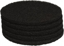 PRO SOURCE Floor Stripping Pads: 5 Pack, Black Coarse Polyester, 15" Diameter