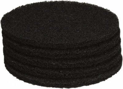 PRO SOURCE Floor Stripping Pads: 5 Pack, Black Coarse Polyester, 15'' Diameter