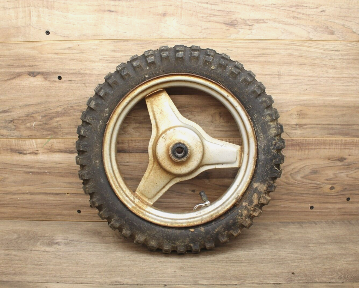 1987 87 Yamaha PW50 PW 50 FRONT WHEEL RIM D.I.D 10x1.50 SILVER | eBay