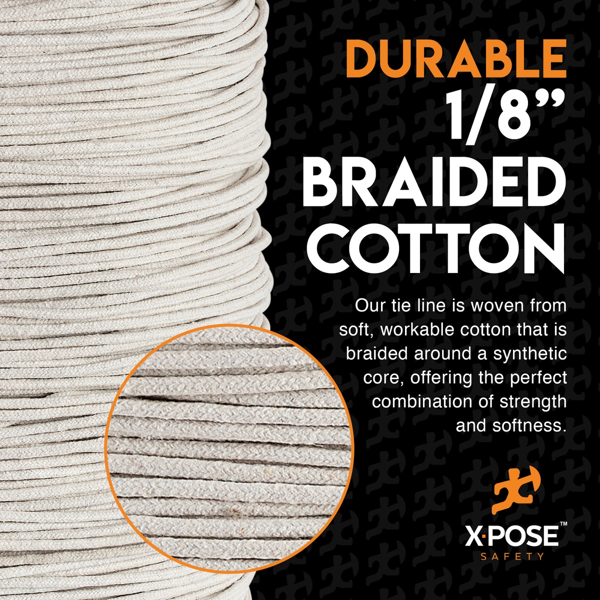 Tye Line Rope Tie Line Spool White Unglazed Trickline Rope - 600 Ft X 1/8 Inch ...