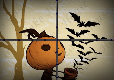 Essbare Tortenfolie, Halloween, Kürbis, gruselig, Zuckerguss Blätter Tortenaufleger 2er SET