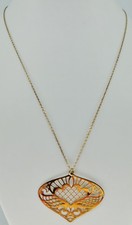 ORIGINALE STROILI ORO COLLANA DONNA ARGENTO 925 CHARM CUORE TRAFORATO STILIZZATO