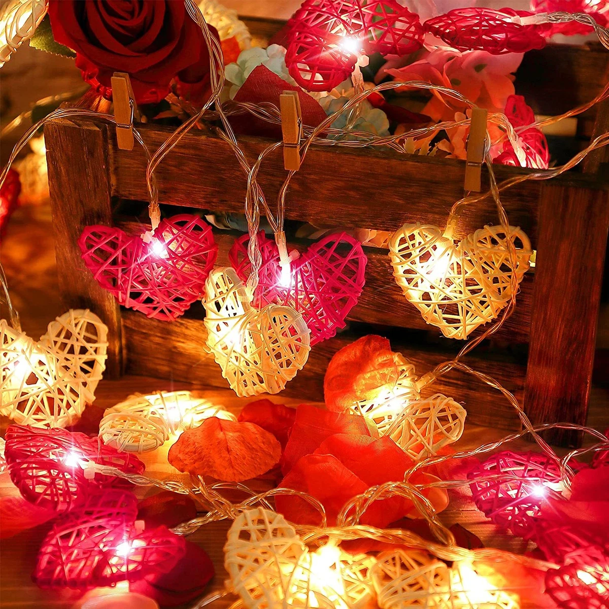 Heart shaped 2024 string lights