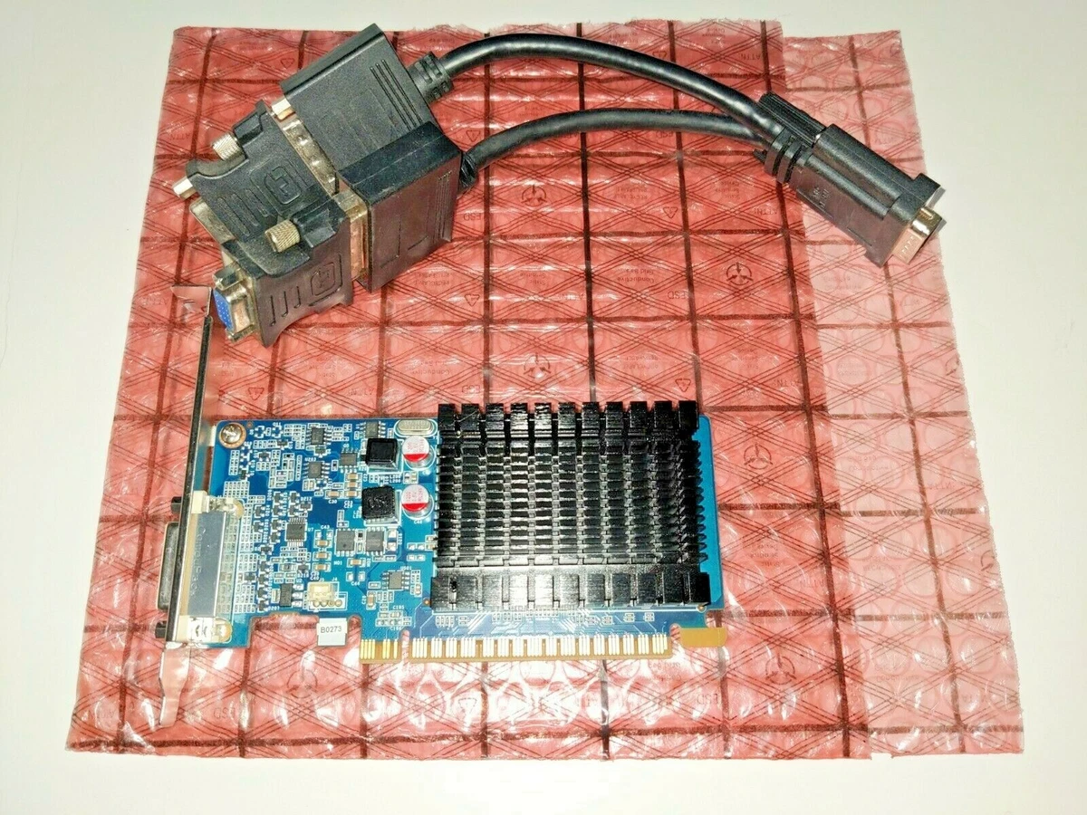 GeForce 8400 GS 1GB 64 Bit DDR3 Dual DVI VGA PCI E 2.0 Card with adaptors