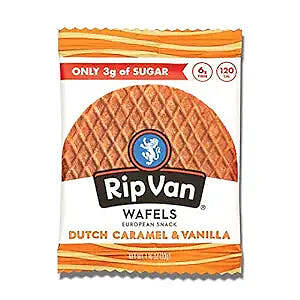 Голландские вафли с карамелью и ванилью Rip Van Wafels, 1,16 унции.