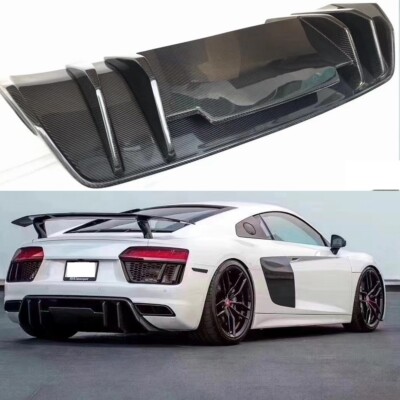 Carbon Fiber Car Rear Bumper Lip Diffuser For Audi R8 2016-2018 | eBay