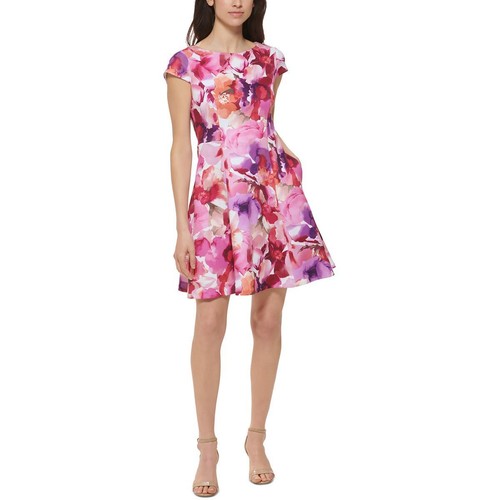 Jessica Howard Womens Pink Party Mini Fit & Flare Dress Petites 14P BHFO 7875