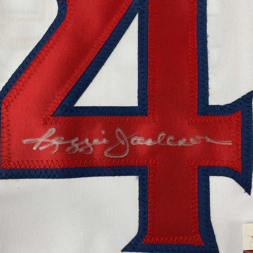 Autographed/Signed Reggie Jackson California Los Angeles White Jersey JSA COA - Image 3 of 4