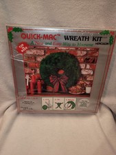 Vintage Quick-Mac WREATH KIT MACRAME Herculon Green Christmas Holidays NOS