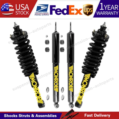 Monroe OEM Front Struts+Rr Shocks For Toyota Tacoma 2016-2023 2.7L l4 3.5L V6