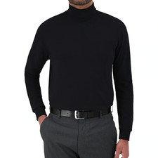 NEW UNISEX Cobmex Unisex Long Sleeve "Classic" Mockneck SIZE SMALL BLACK
