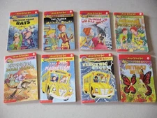 Lot of  8 Magic School Bus Chapter Books -  RL3 - 1, 2, 3, 9, 10, 12, 14, 16
