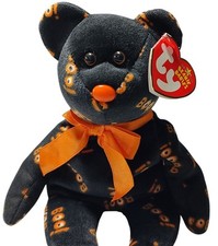 Ty Beanie Baby Yikes The Halloween Bear New with Tags Black Orange 2006 Vintage