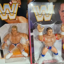 LEX LUGER & THE BRITISH BULLDOG Mattel Hasbro WWF WWE Retros Wrestling Figures