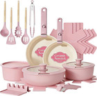 Pots and Pans Set Non Stick, 21 Pcs Nonstick Ceramic Cookware Set, RV Kitchen Co