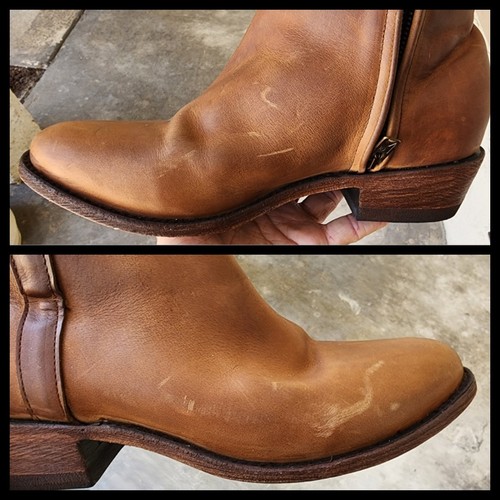 $289 Size 8 women OVERLAND ankle western brown leather zip boots - Picture 14 of 24