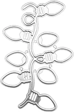 Metal Christmas String of Lights Die Cuts New Year Lantern Cutting Dies Embossin