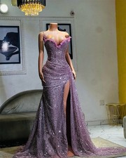 Sweetheart High Split Luxury Evening Dresses For Wedding Mermaid Prom Dress