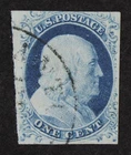 CKStamps: US Stamps Collection Scott#9 1c Franklin Used CV$95