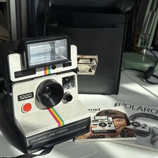 Polaroid Land Camera 1000 mit Polatronic 1 Blitzgerät und Tasche Top Zustand