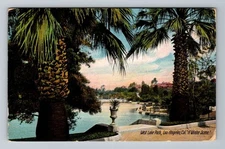 Los Angeles CA-California West Lake Park A Winter Scene c1909 Vintage Postcard