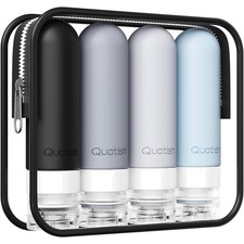 Reiseflaschen 90ml Silikon TSA  4er Pack auslaufsicher