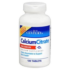 Calcium Citrate Maximum  D3 120 Tabs by 21st Century
