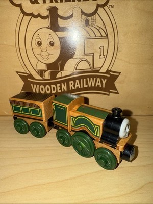 EMILY ! THOMAS FRIENDS TRAIN WOODEN RAILWAY 2012 FISHER PRICE EXPOSED WOOD !