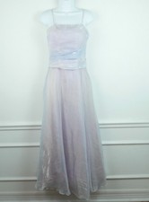 Vintage Y2K Prom Dress Ethereal Princess Maxi Iridiscent Shimmer Fairy S Gown