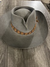 Vintage Akubra 'Snowy River' GRAY Pure Fur Felt Size 54 Made in Australia - VGC