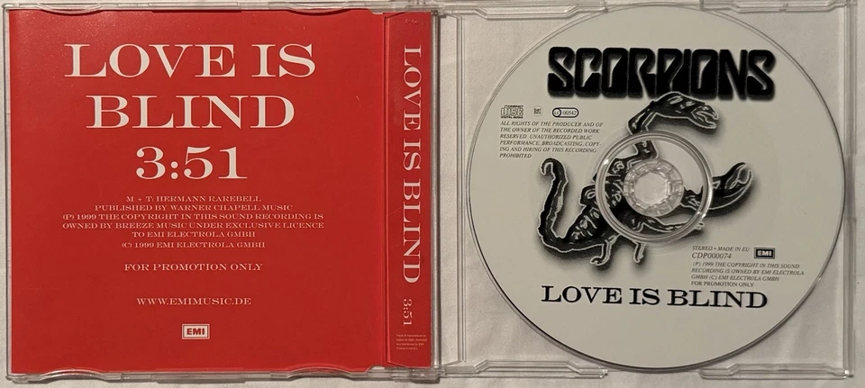 Love Is Blind [Single] - Scorpions - Image 2 of 2
