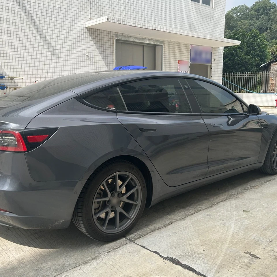 Matte/Glossy Black Chrome Delete Window Trims For Tesla Model 3 2017-2025 Foto 3 de 4