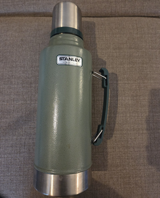 #ad Stanley 2 qt 1.9L Vacuum Flask Thermos w Handle Twist Lid Cup Green $25.00