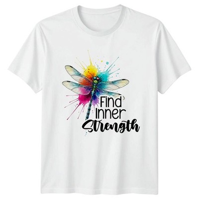 Find Inner Strength Damen T-Shirt Libelle Aquarell Inspiration Geburtstag